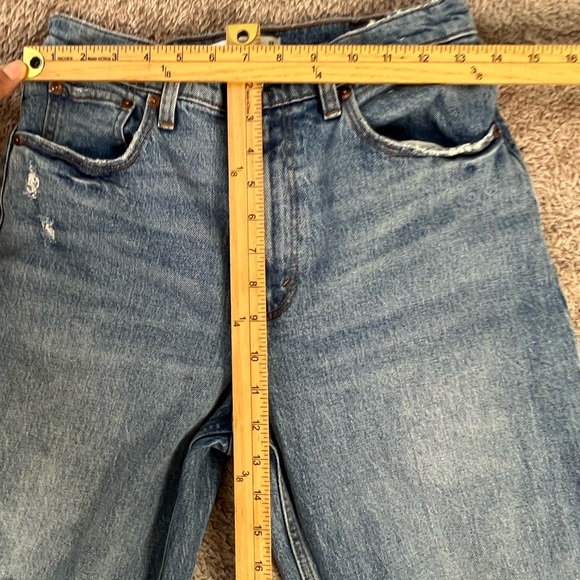 Abercrombie & Fitch Light Blue Distressed Boyfriend Jeans SIze 26 - Picture 9 of 12